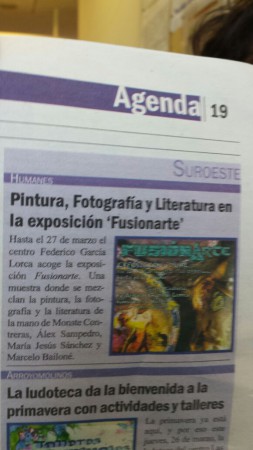 FUSIÓNARTE , Chus San, Montse Contreras (pintoras) Marcelo Bailone (escritor, periodista), Alex Sampedro (fotografo y (diseñador grafico)