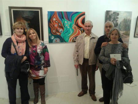 vinierón a  la exposición mis primos y sus mujeres.